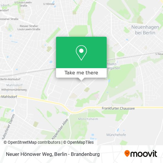 Neuer Hönower Weg map