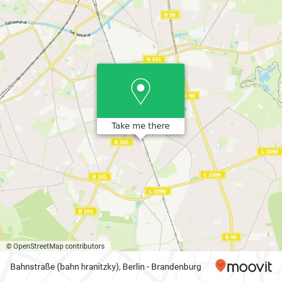 Карта Bahnstraße (bahn hranitzky), Marienfelde, 12277 Berlin
