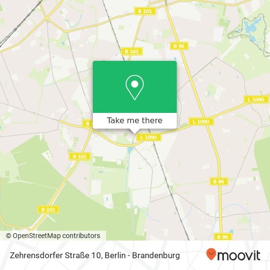 Карта Zehrensdorfer Straße 10, Marienfelde, 12277 Berlin