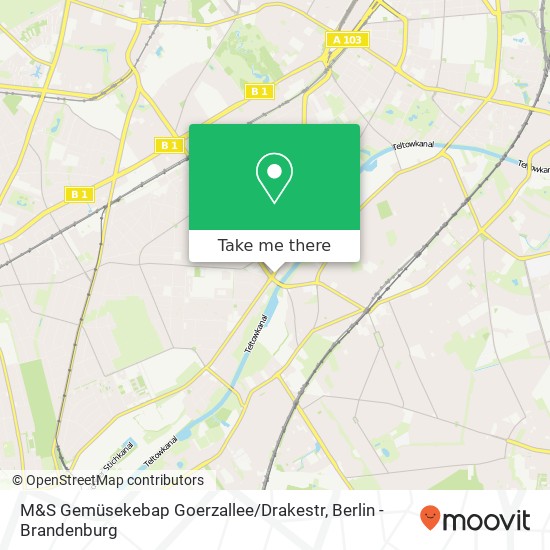 Карта M&S Gemüsekebap Goerzallee / Drakestr, Hindenburgdamm 1