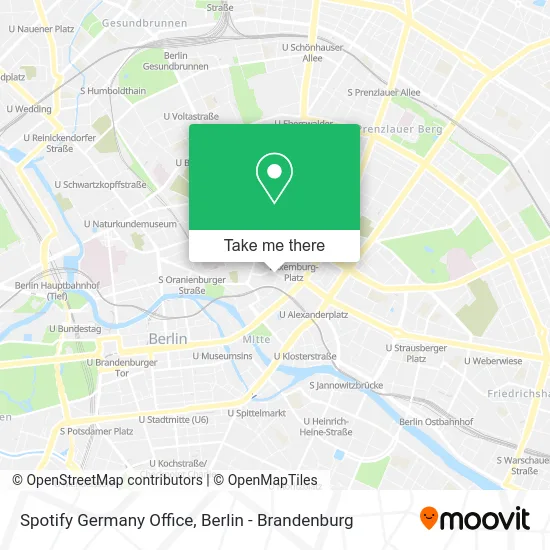 Spotify Germany Office map