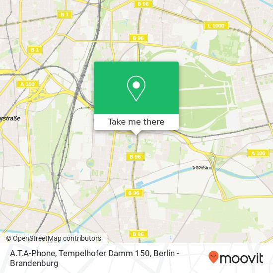 Карта A.T.A-Phone, Tempelhofer Damm 150