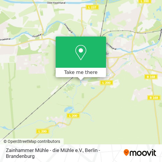 Карта Zainhammer Mühle - die Mühle e.V.