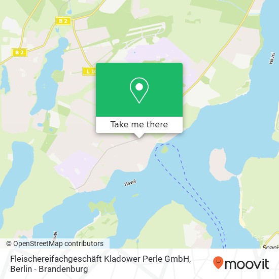Карта Fleischereifachgeschäft Kladower Perle GmbH, Sakrower Landstraße 3
