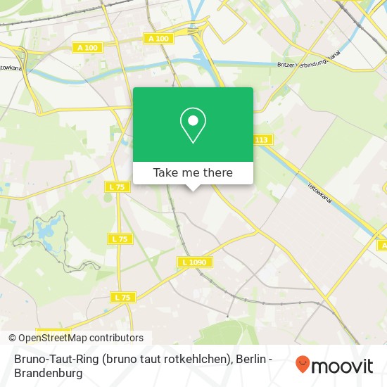 Bruno-Taut-Ring (bruno taut rotkehlchen), Buckow, 12351 Berlin map