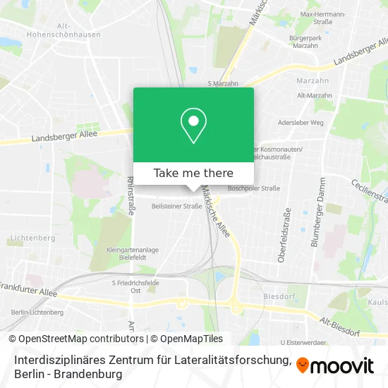 Карта Interdisziplinäres Zentrum für Lateralitätsforschung
