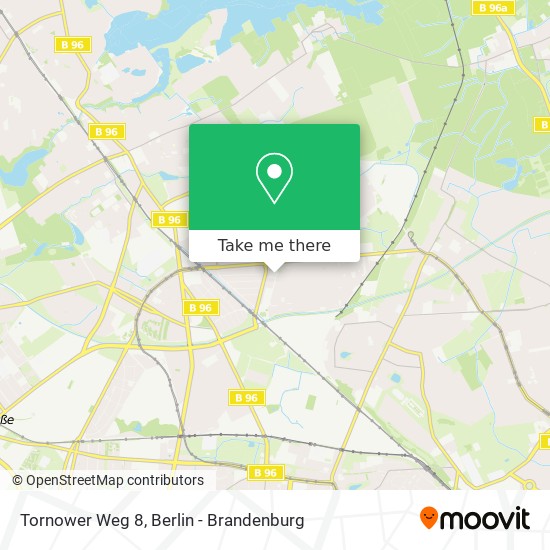 Tornower Weg 8 map