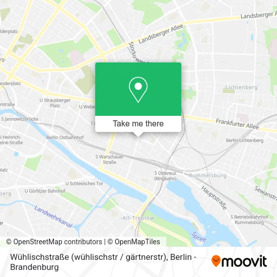 Карта Wühlischstraße (wühlischstr / gärtnerstr)