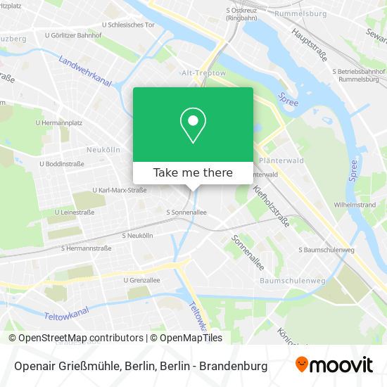 Openair Grießmühle, Berlin map