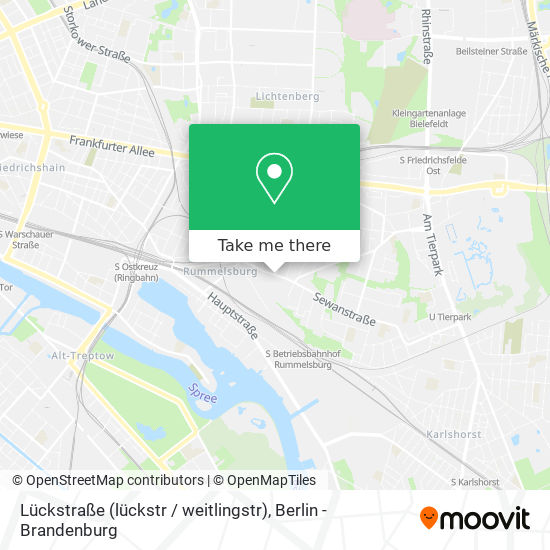 Карта Lückstraße (lückstr / weitlingstr)