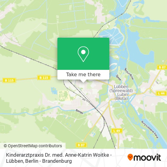 Kinderarztpraxis Dr. med. Anne-Katrin Woitke - Lübben map