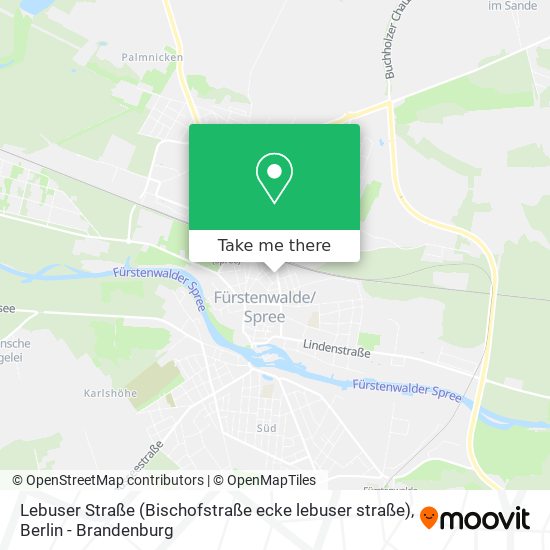 Lebuser Straße (Bischofstraße ecke lebuser straße) map