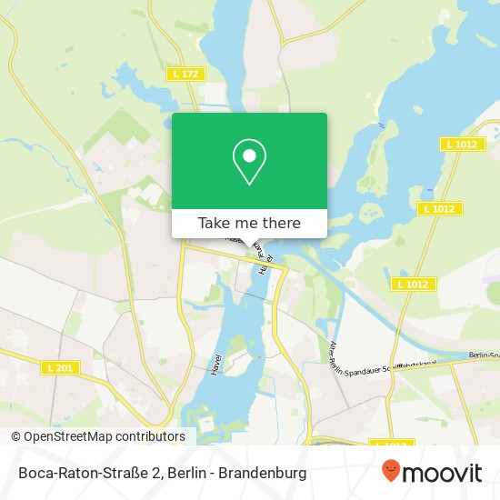 Карта Boca-Raton-Straße 2, Hakenfelde, 13587 Berlin