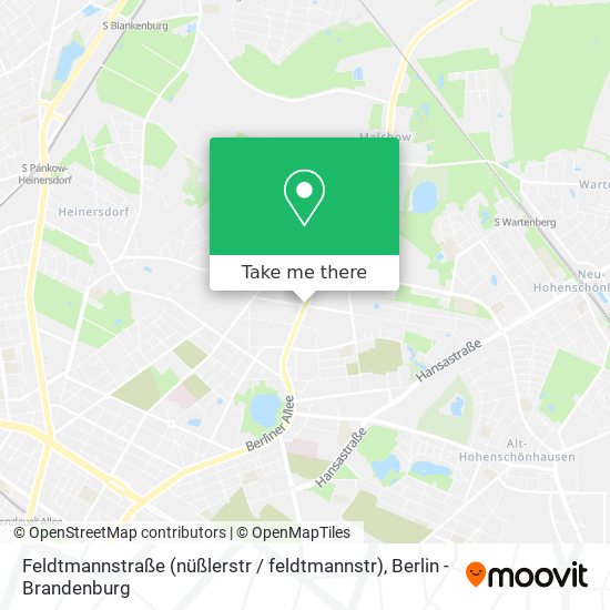 Карта Feldtmannstraße (nüßlerstr / feldtmannstr)
