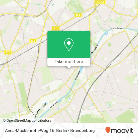 Карта Anna-Mackenroth-Weg 16, Lichterfelde, 12205 Berlin