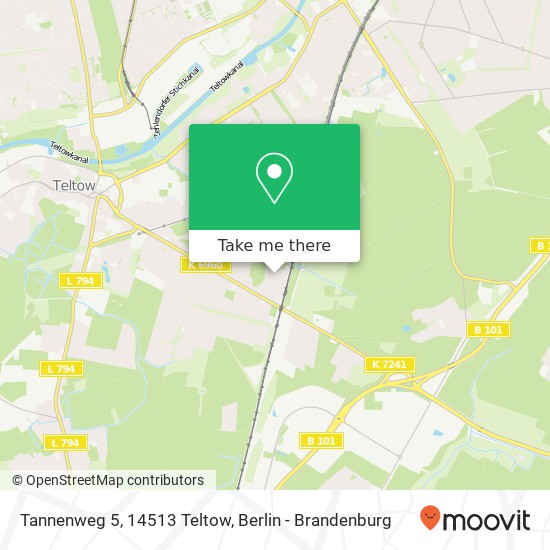 Tannenweg 5, 14513 Teltow map