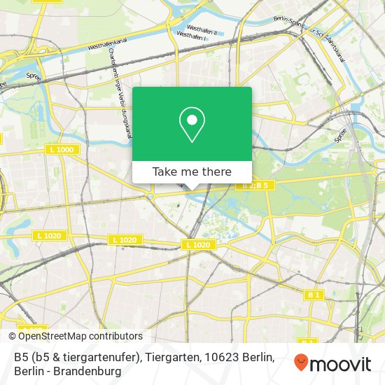 Карта B5 (b5 & tiergartenufer), Tiergarten, 10623 Berlin