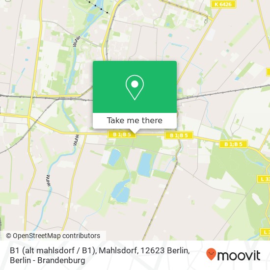 B1 (alt mahlsdorf / B1), Mahlsdorf, 12623 Berlin map