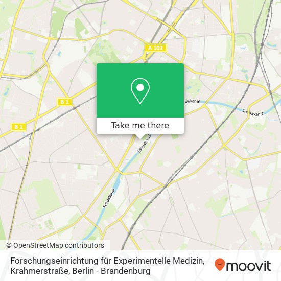 Карта Forschungseinrichtung für Experimentelle Medizin, Krahmerstraße
