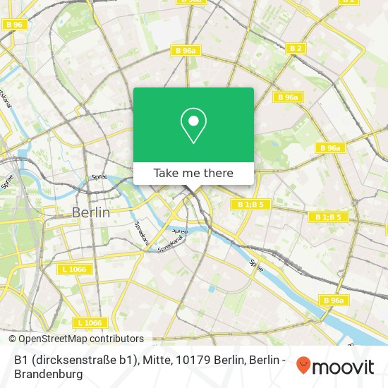 Карта B1 (dircksenstraße b1), Mitte, 10179 Berlin
