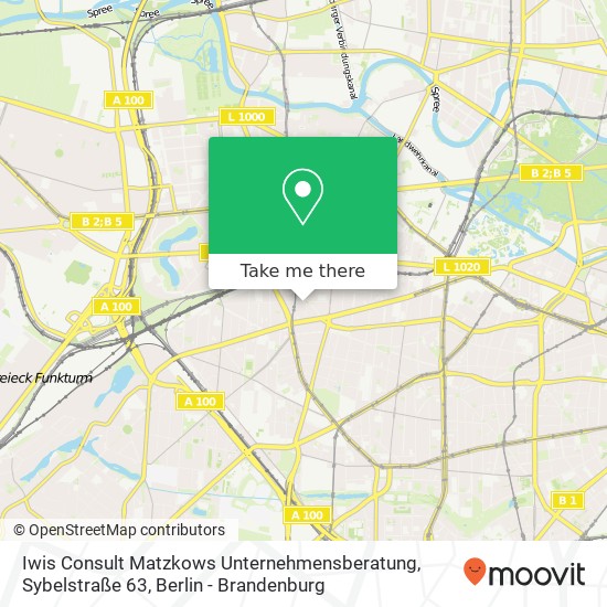 Карта Iwis Consult Matzkows Unternehmensberatung, Sybelstraße 63