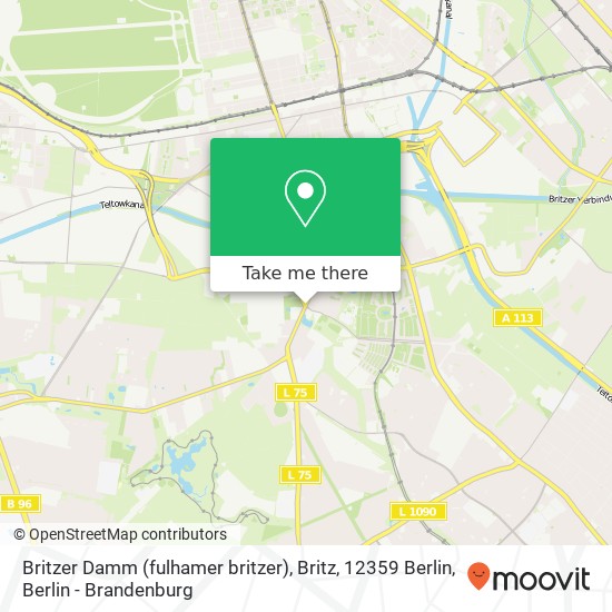 Britzer Damm (fulhamer britzer), Britz, 12359 Berlin map