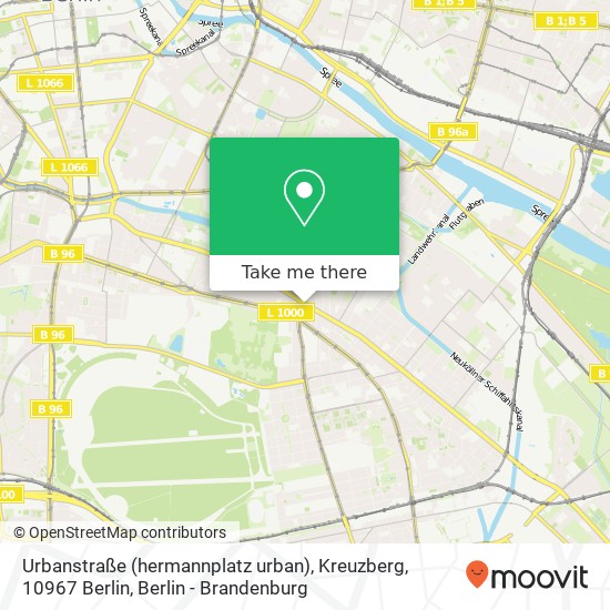 Карта Urbanstraße (hermannplatz urban), Kreuzberg, 10967 Berlin