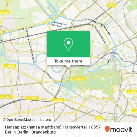 Hansaplatz (hansa stadtbahn), Hansaviertel, 10557 Berlin map