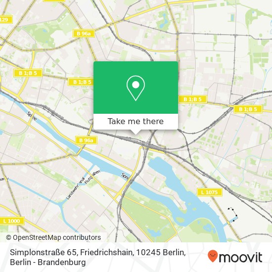 Simplonstraße 65, Friedrichshain, 10245 Berlin map