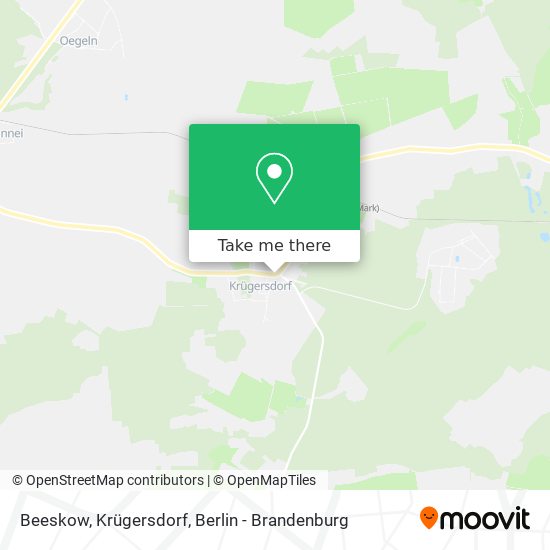 Beeskow, Krügersdorf map