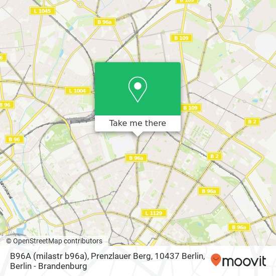 B96A (milastr b96a), Prenzlauer Berg, 10437 Berlin map