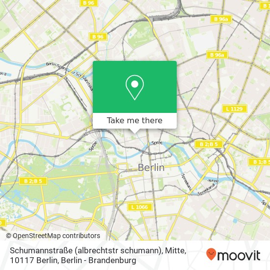 Карта Schumannstraße (albrechtstr schumann), Mitte, 10117 Berlin
