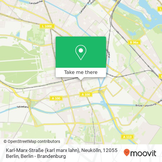 Карта Karl-Marx-Straße (karl marx lahn), Neukölln, 12055 Berlin