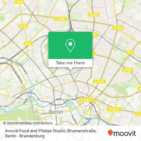 Avocai Food and Pilates Studio, Brunnenstraße map