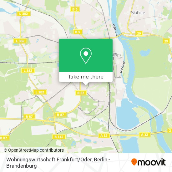 Wohnungswirtschaft Frankfurt / Oder map