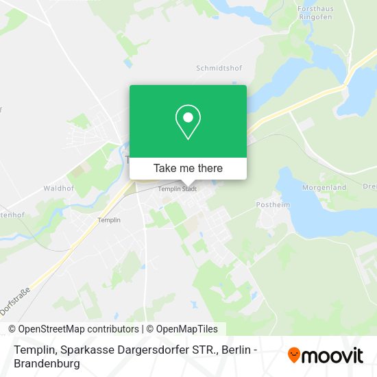 Карта Templin, Sparkasse Dargersdorfer STR.