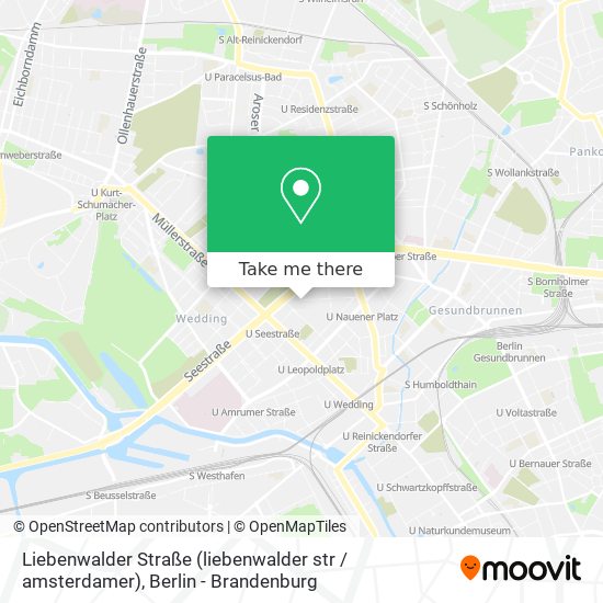 Карта Liebenwalder Straße (liebenwalder str / amsterdamer)