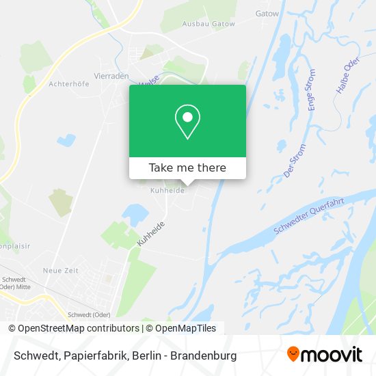 Schwedt, Papierfabrik map