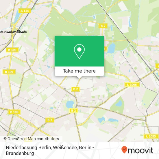 Niederlassung Berlin, Weißensee, Berliner Allee 279 map