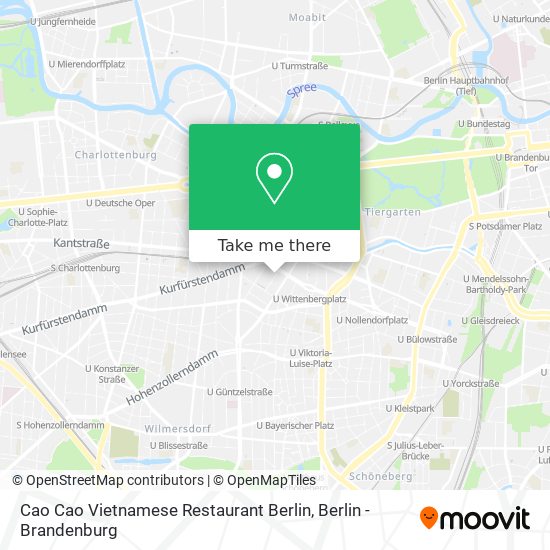 Карта Cao Cao Vietnamese Restaurant Berlin