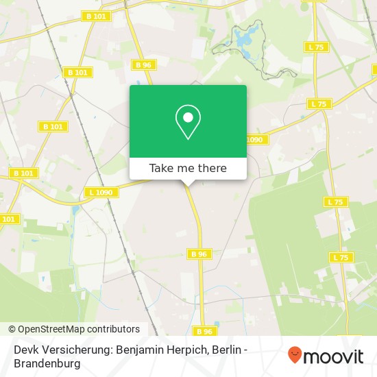Devk Versicherung: Benjamin Herpich, Lichtenrader Damm 31 map