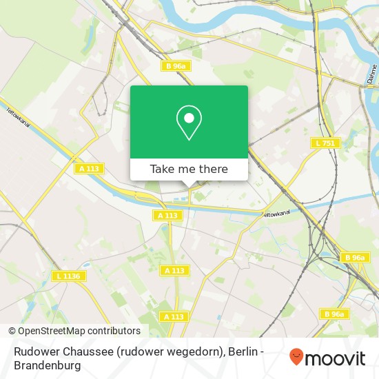 Карта Rudower Chaussee (rudower wegedorn), Johannisthal, 12489 Berlin