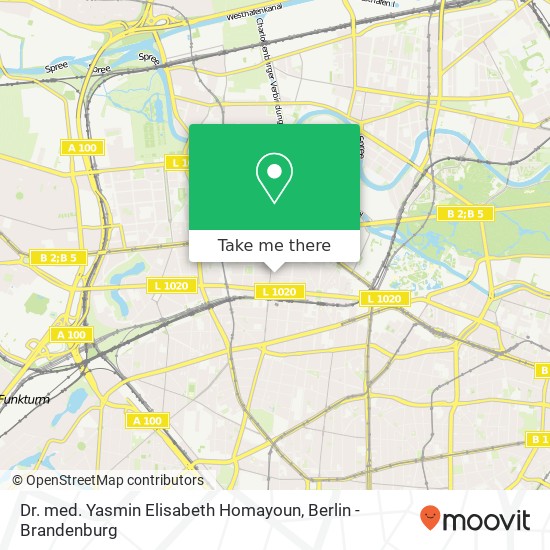 Карта Dr. med. Yasmin Elisabeth Homayoun, Pestalozzistraße 16