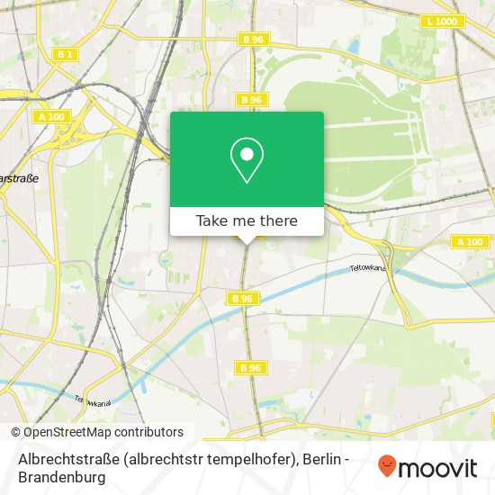 Карта Albrechtstraße (albrechtstr tempelhofer), Tempelhof, 12099 Berlin