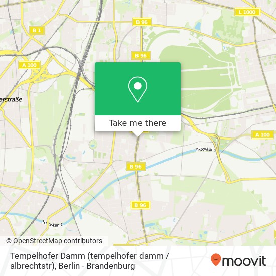 Карта Tempelhofer Damm (tempelhofer damm / albrechtstr), Tempelhof, 12103 Berlin