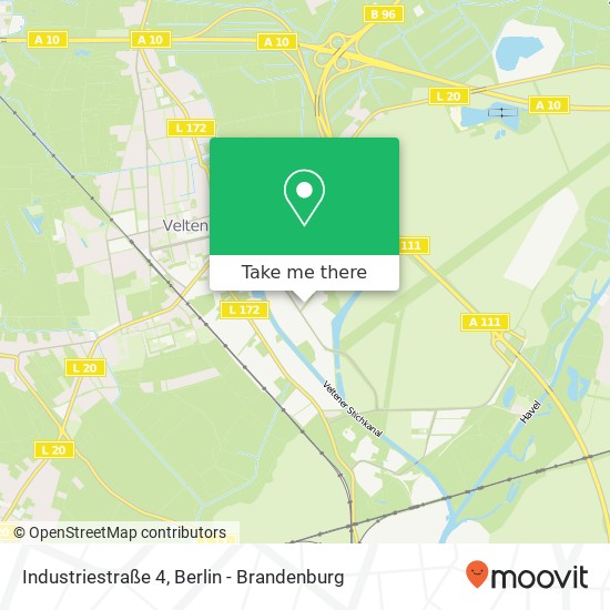 Карта Industriestraße 4, 16727 Velten