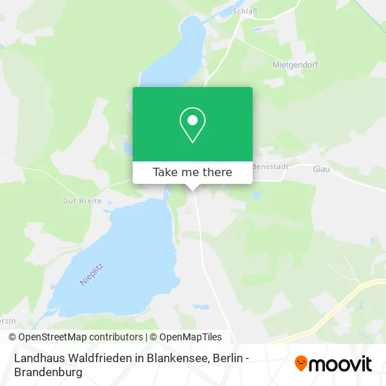 Карта Landhaus Waldfrieden in Blankensee