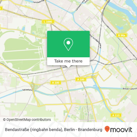 Карта Bendastraße (ringbahn benda), Neukölln, 12051 Berlin