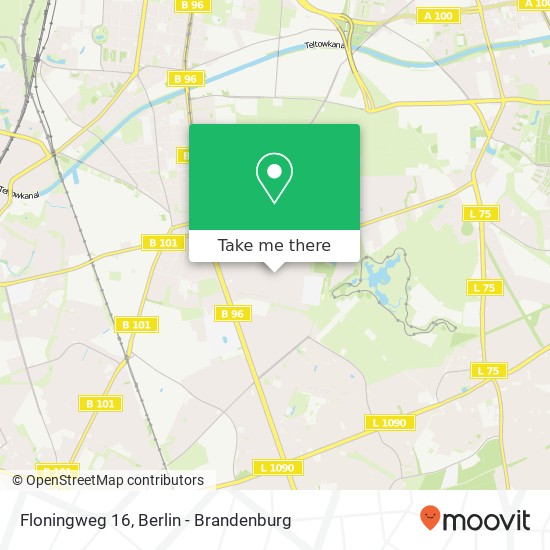 Карта Floningweg 16, Mariendorf, 12107 Berlin