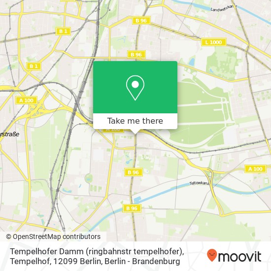 Tempelhofer Damm (ringbahnstr tempelhofer), Tempelhof, 12099 Berlin map
